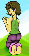 drawing giantess vore color clothed high_heels soles behind_view