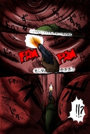 breasts drawing giantess vore blonde comic color destruction blue_eyes cleavage military point_of_view stomach_view digestive_juices first_person_shooter