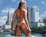 giantess collage city blonde wonderslug river skyscrapers nell_mcandrew wading behind_view