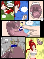 giantess vore blonde tongue teeth anime red_hair fairy_tail erza_scarlet erza