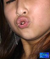 collage vore brunette lips shrunken_men buttman closed_eyes