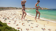 collage swimsuit beach multiple_giantesses barefoot ocean shrunken_people sand sydney resort frankie accasbel mollie