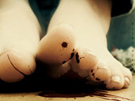 crush collage feet toes barefoot blood gore shrunken_men foot_crush death ajax under_foot