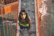 giantess collage clothed brunette vehicles pedicure golden_gate_bridge looking_at_viewer downward_angle cracked_pavement accasbel dania
