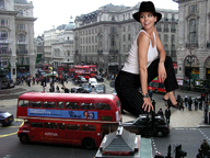giantess collage city clothed buildings kneeling watch bus london streets vehicles hat accasbel charisma_carpenter