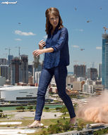 giantess collage feet city destruction clothed helicopter brunette hand walking skyscraper people nikemd under_foot flip_flops jessica_alba road construction crushed_helicopter