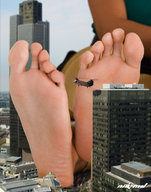 collage city mega destruction toes barefoot helicopter soles skyscraper nikemd rooftop giantess_feet rescue