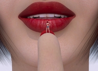 giantess micro teeth finger lips shrunken_woman open_mouth digital_render
