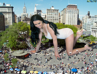 giantess collage feet city cleavage high_heels buildings smiling crawling shrunken_people looking_down kristina beregous