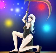 drawing giantess feet blonde color tongue mouth licking saliva shrunken_men flip_flops stars pole evening_sky
