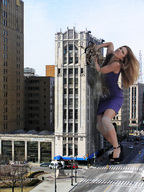 giantess collage city mega destruction rampage buildings shoes angry wonderslug dress streets looking_at_viewer vehicle_crush annalynne_mccord vandalism knee_pads
