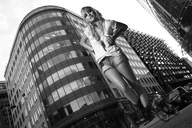 giantess collage city blonde monochrome buildings low_angle london streets point_of_view pixie_lott accasbel
