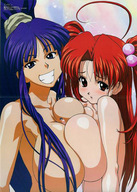 breasts drawing collage color cleavage huge_breasts eiken shrunken_man giantesses animefreak1987989 between_breasts