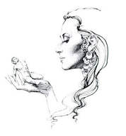 drawing gentle giantess monochrome handheld shrunken_men image_title_birds