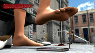 giantess crush clothed handheld barefoot blood domination couple story cruel hand_crush under_foot squeezed sorenzer0 digital_render