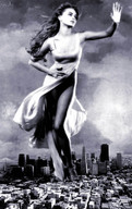 giantess collage city monochrome storm maxx split_skirt looking_away