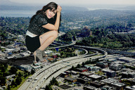 giantess collage city destruction cars high_heels helicopter brunette wonderslug squatting highway lake trees suburbs katharine_mcphee