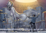 drawing insertion nude color mini_giantess surprised statue creative hammer