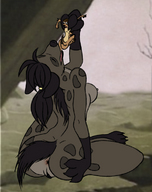 drawing pussy vore furry anthro color butt hyena digestion shrunken_person shenzi