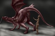 drawing insertion dragoness anthro color butt anal_insertion reptile