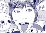 drawing giantess micro mouth teeth climbing shrunken_men face eye imminent_vore