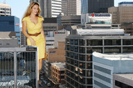 giantess collage city clothed cleavage wonderslug walking skyscraper streets vehicles clothing kelly_brook between_buildings crushed_car
