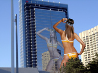 giantess collage city brunette skyscraper reflection goggles alessandra behind_view accasbel