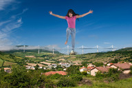 giantess collage clothed barefoot wonderslug sky clothing looking_at_viewer raised_foot countryside kerstin millau_viaduct