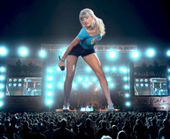 giantess collage blonde clothed wonderslug legs night clothing lights taylor_swift band stage concert audience