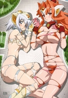 breasts growth manga mega anime ultimate_girls translate_me giantesses japanese_text ripped_clothing city_park