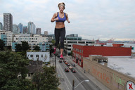 giantess collage city blonde buildings wonderslug streets vehicles sneakers sky jogging between_buildings gemma_atkinson crushed_car