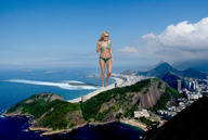 giantess collage city mega blonde swimsuit beach ocean wonderslug mountains clouds sky carrie_underwood rio_de_janeiro