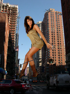 giantess collage city helicopter low_angle wonderslug legs streets vehicles leaning_against_building tattoo between_buildings looking_at_helicopter lindsay_kaye