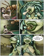vore macro anthro comic color dragonesslife forest dialogue panels the_lost_golden_staff_of_the_dragon_queen insects frog the_lost_golden_staff