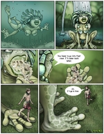 vore macro anthro comic color dragonesslife forest dialogue panels the_lost_golden_staff_of_the_dragon_queen insects frog the_lost_golden_staff