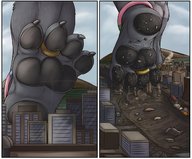 drawing furry anthro color destruction paws commission yellow07 teaselbone