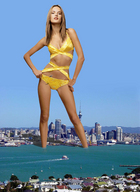 giantess collage city helicopter skyscrapers alessandra_ambrosio looking_at_viewer wading accasbel auckland