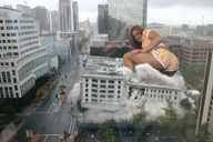 giantess collage city butt destruction butt_crush brunette wonderslug looking_at_viewer misty_anderson