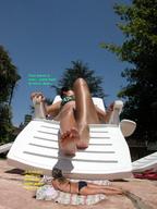 collage swimsuit barefoot story lying_down shrunken_woman outdoors tanning sok06