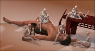 giantess nude handheld shrunken_woman digital_render