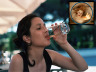 collage vore size_difference glass shrunken_woman entrapment bar victim drank glupped