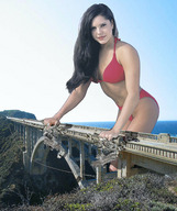 giantess collage bridge destruction ocean brunette wonderslug looking_at_viewer canyon vandalism