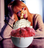 collage nude shrunken_woman cherry in_food imminent_vore intershrinker dessert