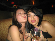 collage asian short_hair shrunken_men wine public cup big_lips uknown_artist looking_at_viewer straw