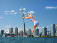 giantess collage city blonde butt destruction rampage helicopter wonderslug skyscraper tower clouds sky toronto cn_tower waterfront sophie_turner