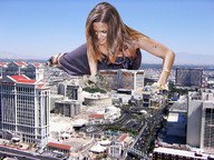 giantess collage city destruction helicopter brunette wonderslug lying_down las_vegas casino mirage