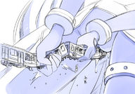 drawing giantess pussy monochrome cum seo_tatsuya train falling vehicle_insertion