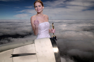 mega celebrity white_dress looking_away jennifer_lawrence joe117 above_the_clouds middle_finger award