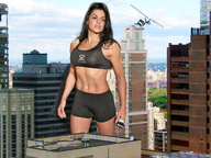 giantess collage city helicopter wonderslug skyscraper athletic sky between_buildings louise_glover holding_vehicle