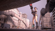 giantess city gun boots monster streets heroine tiny_mk grace_from_beyond digital_render